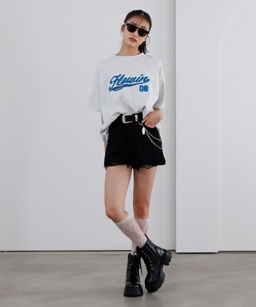 repipi armario（レピピ アルマリオ）の「ダメージデニムショートパンツ（デニムパンツ・キッズ・ブルー/ブラック/ライトブルー/ピンク・SMALL/MEDIUM/LARGE）」の11枚目の写真