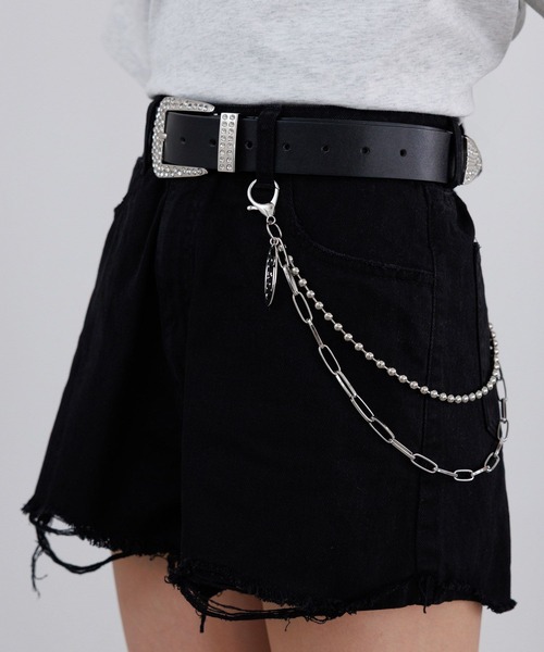 repipi armario（レピピ アルマリオ）の「ダメージデニムショートパンツ（デニムパンツ・キッズ・ブルー/ブラック/ライトブルー/ピンク・SMALL/MEDIUM/LARGE）」の6枚目の写真