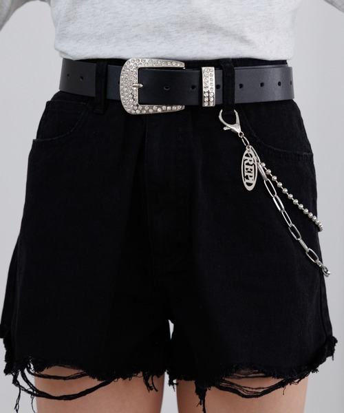 repipi armario（レピピ アルマリオ）の「ダメージデニムショートパンツ（デニムパンツ・キッズ・ブルー/ブラック/ライトブルー/ピンク・SMALL/MEDIUM/LARGE）」の5枚目の写真