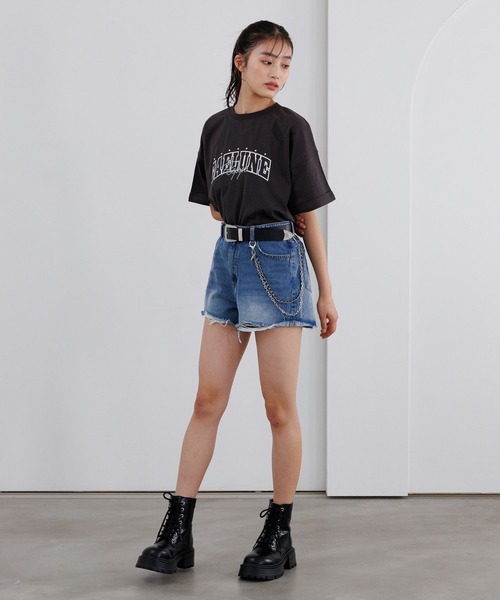 repipi armario（レピピ アルマリオ）の「ダメージデニムショートパンツ（デニムパンツ・キッズ・ブルー/ブラック/ライトブルー/ピンク・SMALL/MEDIUM/LARGE）」の21枚目の写真