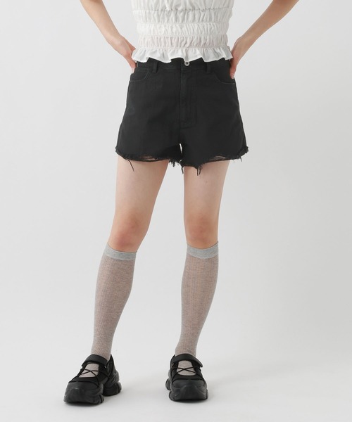 repipi armario（レピピ アルマリオ）の「ダメージデニムショートパンツ（デニムパンツ・キッズ・ブルー/ブラック/ライトブルー/ピンク・SMALL/MEDIUM/LARGE）」の13枚目の写真