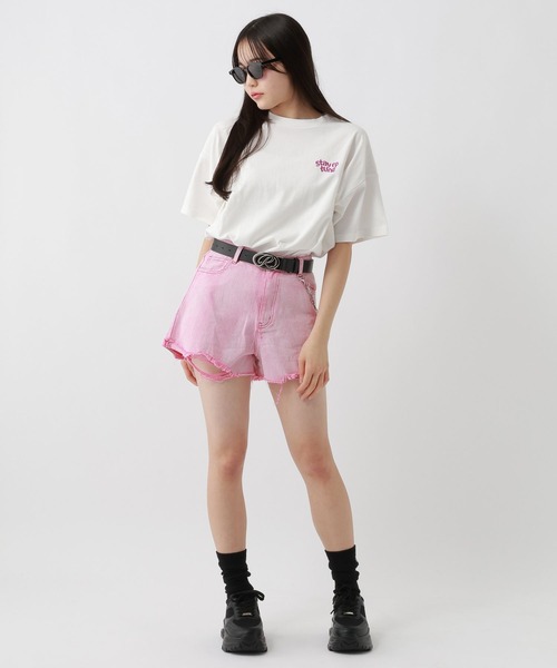 repipi armario（レピピ アルマリオ）の「ダメージデニムショートパンツ（デニムパンツ・キッズ・ブルー/ブラック/ライトブルー/ピンク・SMALL/MEDIUM/LARGE）」の12枚目の写真