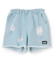 X-girl Stages | バックロゴ クラッシュデニムショートパンツ(その他パンツ)