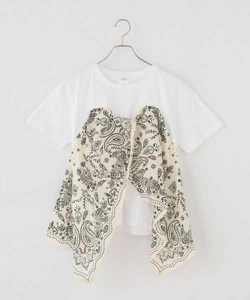 Spick & Span(スピックアンドスパン)の「manipuri / マニプリ Tシャツビスチェ(Tシャツ/カットソー・レディース・ブラック/ホワイト・FREE)」の2枚目の写真