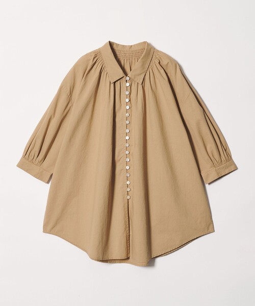 Steven Alan(スティーブンアラン)の「<Steven Alan>コットン ポプリン ギャザー ブラウス(シャツ/ブラウス・レディース・ブラック/ベージュ・FREE)」の15枚目の写真