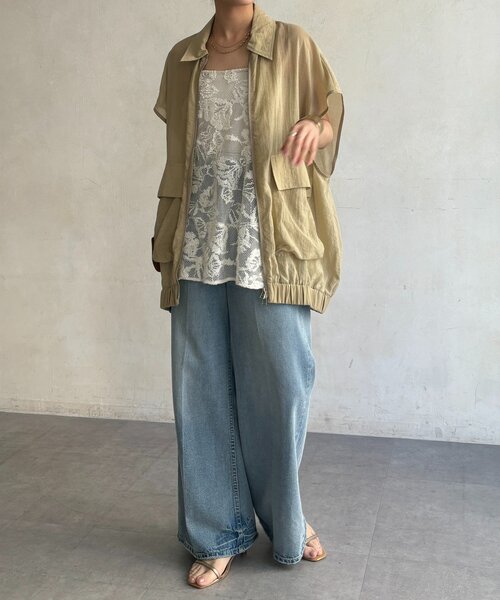 DouDou（ドゥドゥ）の「シアーサファリシャツベスト（ベスト・レディース・ブラック/ベージュ・FREE）」の13枚目の写真