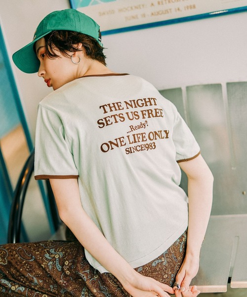 niko and...（ニコアンド）の「アソートスラブリンガーTシャツ（Tシャツ/カットソー・レディース・アイボリー/ナチュラル/ライトブルー/ライトグリーン・MEDIUM/LARGE）」の3枚目の写真