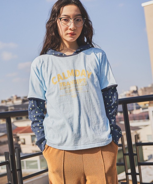 niko and...（ニコアンド）の「アソートスラブリンガーTシャツ（Tシャツ/カットソー・レディース・アイボリー/ナチュラル/ライトブルー/ライトグリーン・MEDIUM/LARGE）」の4枚目の写真