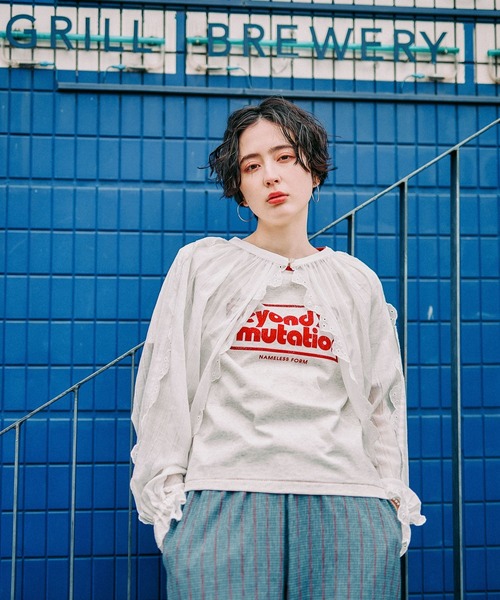 niko and...（ニコアンド）の「アソートスラブリンガーTシャツ（Tシャツ/カットソー・レディース・アイボリー/ナチュラル/ライトブルー/ライトグリーン・MEDIUM/LARGE）」の7枚目の写真