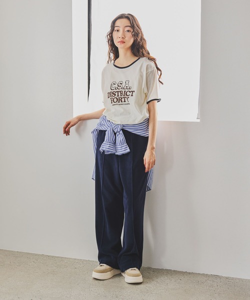 niko and...（ニコアンド）の「アソートスラブリンガーTシャツ（Tシャツ/カットソー・レディース・アイボリー/ナチュラル/ライトブルー/ライトグリーン・MEDIUM/LARGE）」の20枚目の写真