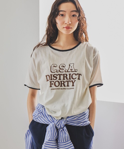 niko and...（ニコアンド）の「アソートスラブリンガーTシャツ（Tシャツ/カットソー・レディース・アイボリー/ナチュラル/ライトブルー/ライトグリーン・MEDIUM/LARGE）」の22枚目の写真