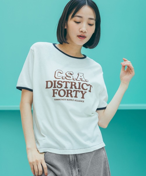 アソートスラブリンガーTシャツ（Tシャツ/カットソー）｜niko and