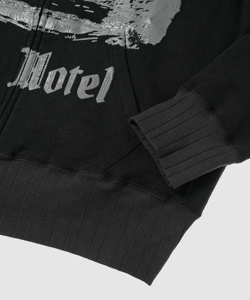 DAIRIKU(ダイリク)の「"Odd Hotel" Silk-Cotton Zip Up Hoodie(パーカー・メンズ・ホワイト系その他/ブラック・M/L)」の11枚目の写真