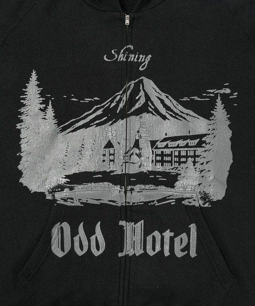 DAIRIKU(ダイリク)の「"Odd Hotel" Silk-Cotton Zip Up Hoodie(パーカー・メンズ・ホワイト系その他/ブラック・M/L)」の9枚目の写真