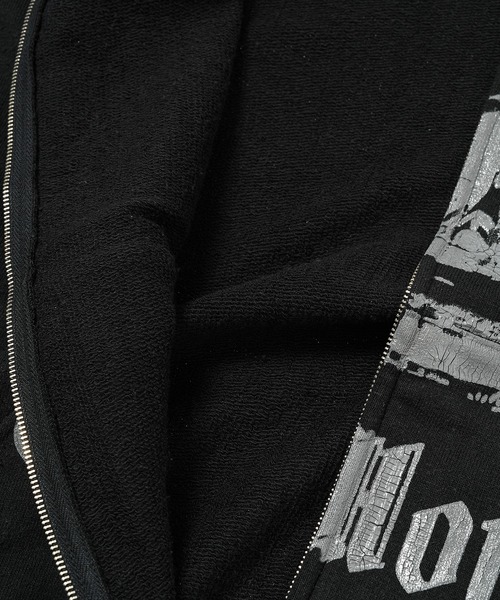 DAIRIKU(ダイリク)の「"Odd Hotel" Silk-Cotton Zip Up Hoodie(パーカー・メンズ・ホワイト系その他/ブラック・M/L)」の12枚目の写真
