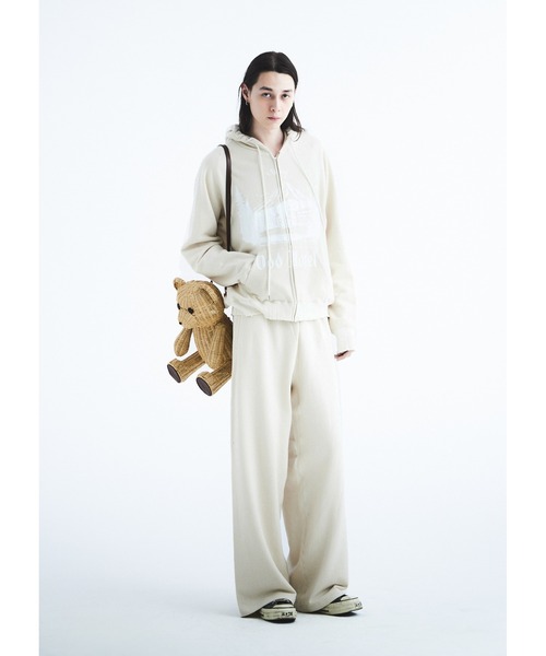 DAIRIKU(ダイリク)の「"Odd Hotel" Silk-Cotton Zip Up Hoodie(パーカー・メンズ・ホワイト系その他/ブラック・M/L)」の3枚目の写真