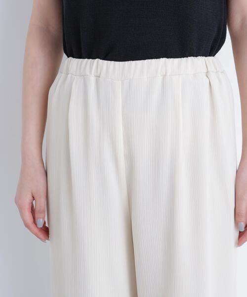 N.（N. Natural Beauty Basic）（エヌエヌナチュラルビューティーベーシック）の「レースレイヤード楊柳パンツ（その他パンツ・レディース・ブラック/オフホワイト・ﾌﾘ-）」の16枚目の写真