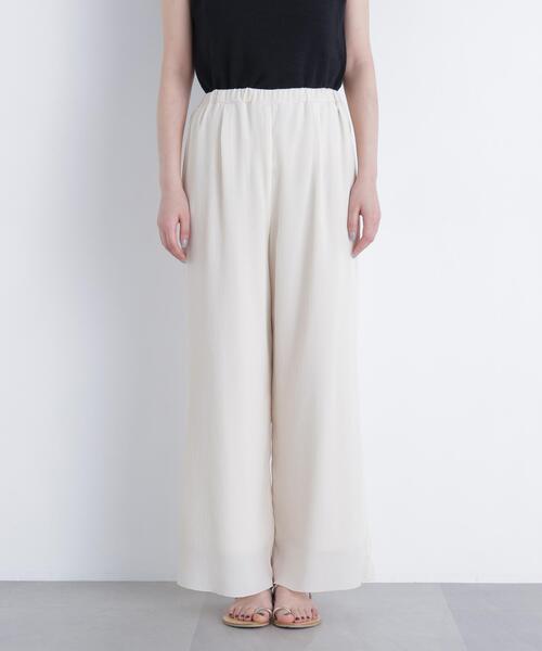 N.（N. Natural Beauty Basic）（エヌエヌナチュラルビューティーベーシック）の「レースレイヤード楊柳パンツ（その他パンツ・レディース・ブラック/オフホワイト・ﾌﾘ-）」の17枚目の写真