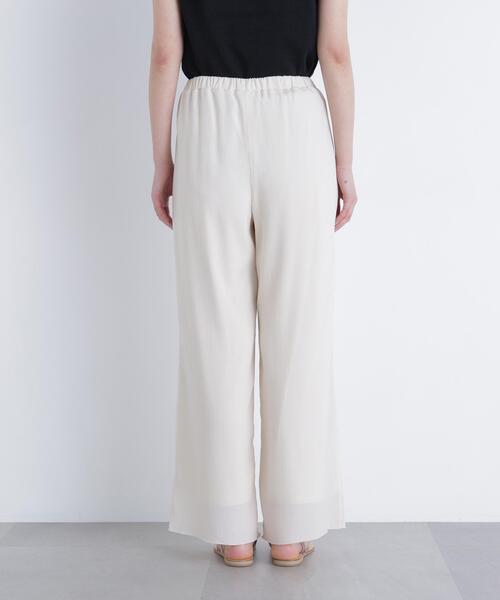 N.（N. Natural Beauty Basic）（エヌエヌナチュラルビューティーベーシック）の「レースレイヤード楊柳パンツ（その他パンツ・レディース・ブラック/オフホワイト・ﾌﾘ-）」の19枚目の写真