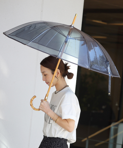 追加》【TRADITIONAL WEATHERWEAR】CLEAR UMBRELLA BAMBOO：傘（長傘
