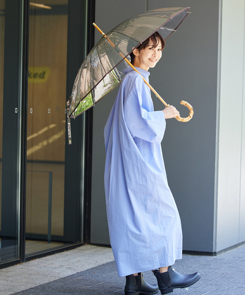 Traditional Weatherwear(トラディショナルウェザーウェア)の「《追加》【TRADITIONAL WEATHERWEAR】CLEAR UMBRELLA BAMBOO:傘(長傘・レディース・ブラウン/チャコールグレー・FREE)」の11枚目の写真