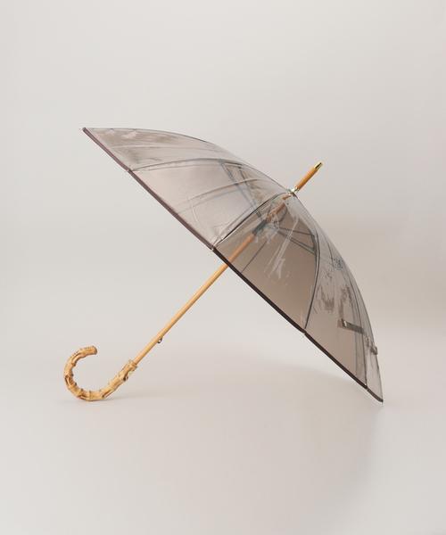 Traditional Weatherwear(トラディショナルウェザーウェア)の「《追加》【TRADITIONAL WEATHERWEAR】CLEAR UMBRELLA BAMBOO:傘(長傘・レディース・ブラウン/チャコールグレー・FREE)」の15枚目の写真