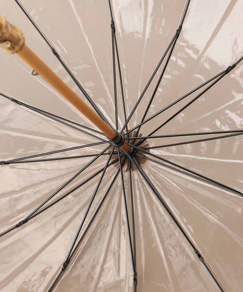 Traditional Weatherwear(トラディショナルウェザーウェア)の「《追加》【TRADITIONAL WEATHERWEAR】CLEAR UMBRELLA BAMBOO:傘(長傘・レディース・ブラウン/チャコールグレー・FREE)」の21枚目の写真