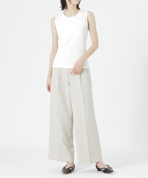 LOVELESS(ラブレス)の「ウォッシャブルスラブツイル2タックパンツ(その他パンツ・レディース・ベージュ系その他4・36/34)」の3枚目の写真