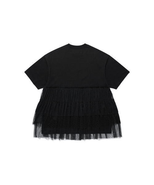 NICE GHOST CLUB(ナイスゴーストクラブ)の「FFATS TULLE DRESS BIG BIG TEE_BLACK(NG2GSUT591A)(Tシャツ/カットソー・レディース・ブラック・SMALL/MEDIUM)」の7枚目の写真
