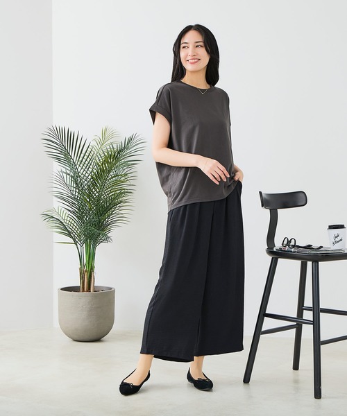 fort point(フォーポイント)の「【C-FORT POINT/フォートポイント】【程よい落ち感と美シルエット】とろみWAVE ワイドパンツ 2タック・ストレッチ デイリー オフィスカジュアル(その他パンツ・レディース・ベージュ/ブラウン/ブラック・MEDIUM/LARGE)」の21枚目の写真