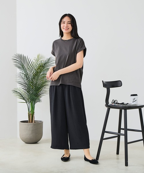 fort point(フォーポイント)の「【C-FORT POINT/フォートポイント】【程よい落ち感と美シルエット】とろみWAVE ワイドパンツ 2タック・ストレッチ デイリー オフィスカジュアル(その他パンツ・レディース・ベージュ/ブラウン/ブラック・MEDIUM/LARGE)」の20枚目の写真