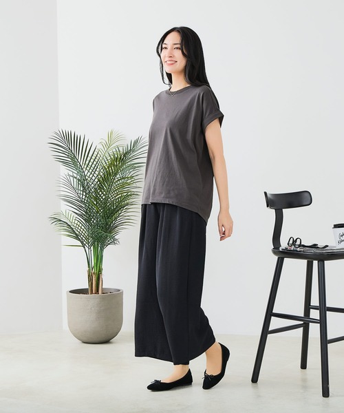 fort point(フォーポイント)の「【C-FORT POINT/フォートポイント】【程よい落ち感と美シルエット】とろみWAVE ワイドパンツ 2タック・ストレッチ デイリー オフィスカジュアル(その他パンツ・レディース・ベージュ/ブラウン/ブラック・MEDIUM/LARGE)」の19枚目の写真