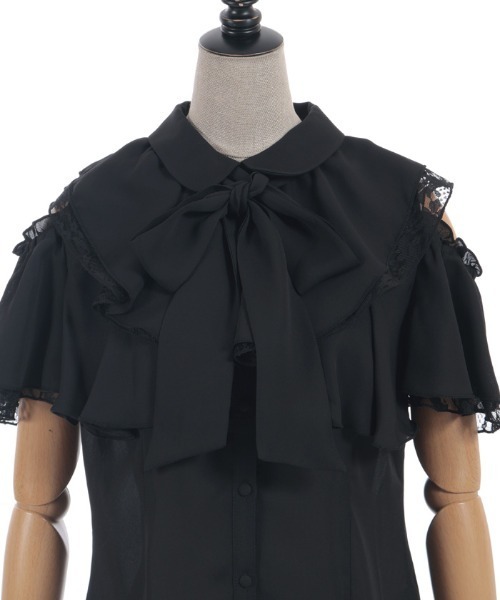 axes femme POETIQUE(アクシーズファムポエティック)の「2WAYオフショルフリルBL(シャツ/ブラウス・レディース・ブラック/ホワイト/ピンク・MEDIUM)」の22枚目の写真