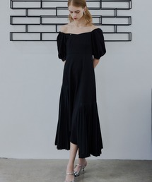 Pleats docking dress/プリーツドッキングドレス