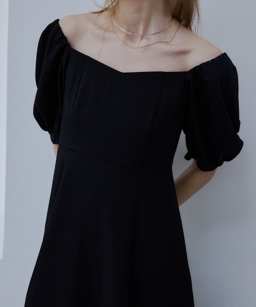 ORGUE(オルグ)の「Pleats docking dress/プリーツドッキングドレス(ワンピース・レディース・ブラック/ライトベージュ・SMALL/MEDIUM)」の9枚目の写真