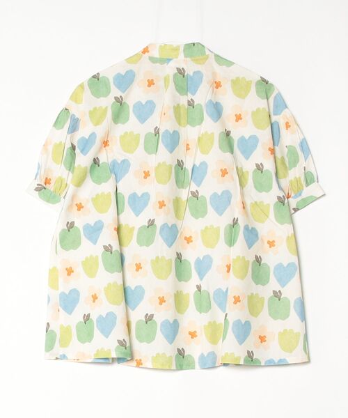 sandy（サンディー）の「コットンプリント切替スタンドカラーブラウス（Tシャツ/カットソー・レディース・オフホワイト・FREE）」の2枚目の写真