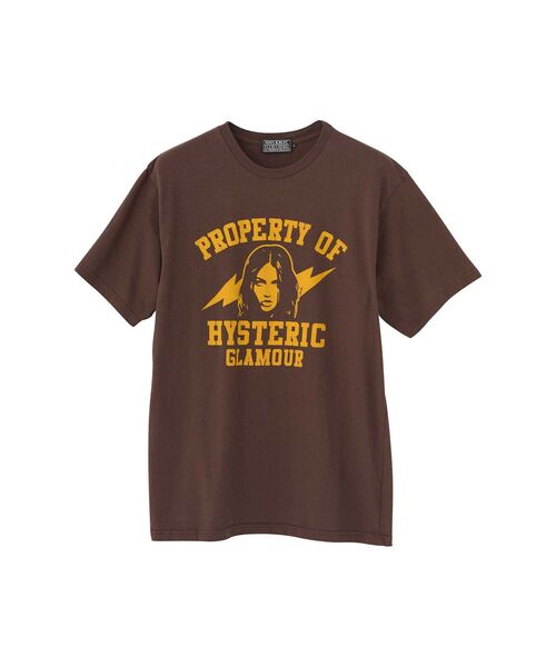 HYSTERIC GLAMOUR（ヒステリックグラマー）の「PROPERTY OF HYSTERIC Tシャツ（Tシャツ/カットソー・メンズ・ブラック/ホワイト/ブラウン・SMALL/MEDIUM/LARGE/X-LARGE）」の3枚目の写真
