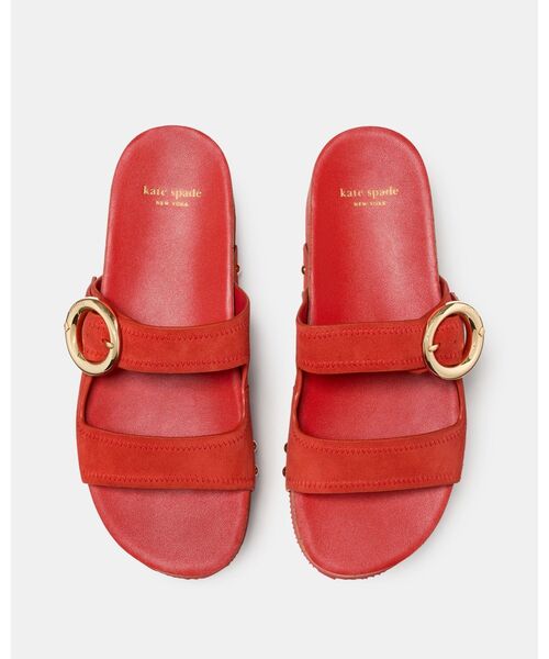 kate spade new york(ケイトスペード ニューヨーク)の「ヘイロー プラットフォーム フットベッド サンダル(サンダル・レディース・レッド・7/6)」の5枚目の写真