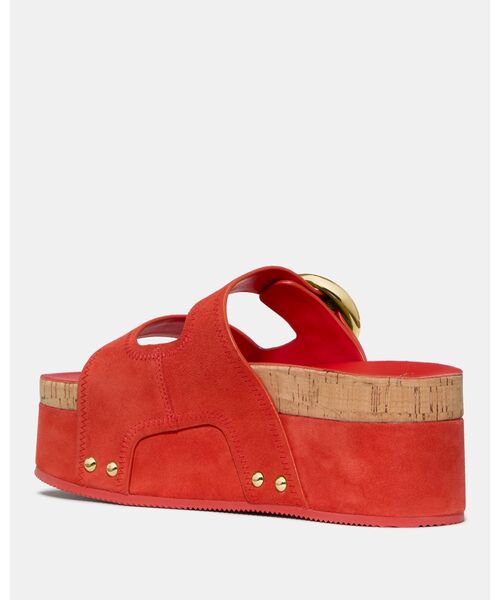 kate spade new york(ケイトスペード ニューヨーク)の「ヘイロー プラットフォーム フットベッド サンダル(サンダル・レディース・レッド・7/6)」の2枚目の写真