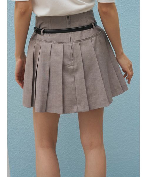 SNIDEL(スナイデル)の「ベルトセットプリーツミニスカショーパン(その他パンツ・レディース・ホワイト/グレー/ブラック・0/1)」の12枚目の写真