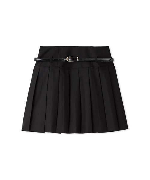 SNIDEL(スナイデル)の「ベルトセットプリーツミニスカショーパン(その他パンツ・レディース・ホワイト/グレー/ブラック・0/1)」の4枚目の写真