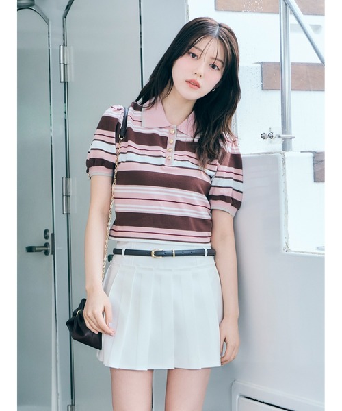 SNIDEL(スナイデル)の「ベルトセットプリーツミニスカショーパン(その他パンツ・レディース・ホワイト/グレー/ブラック・0/1)」の2枚目の写真