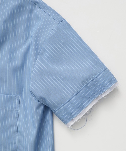CITY TOKYO(シティトウキョウ)の「【CITY TOKYO/シティートウキョウ】Double Pocket Short Shirt / ダブルポケットショートシャツ(シャツ/ブラウス・レディース・ブルー/ブラック/ホワイト・FREE)」の5枚目の写真