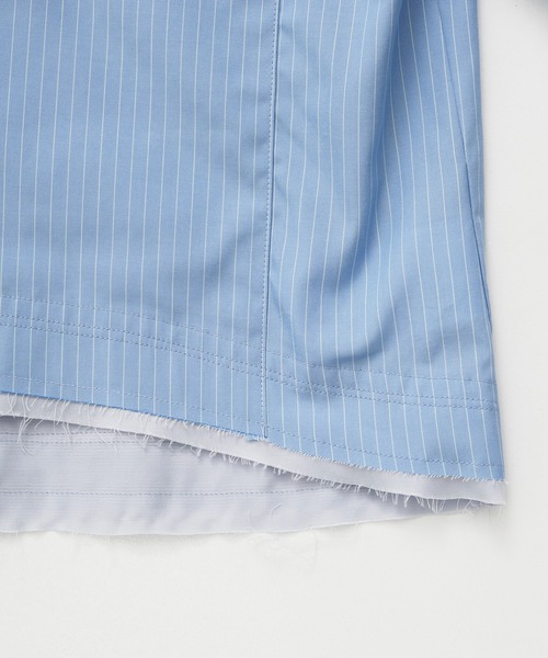 CITY TOKYO(シティトウキョウ)の「【CITY TOKYO/シティートウキョウ】Double Pocket Short Shirt / ダブルポケットショートシャツ(シャツ/ブラウス・レディース・ブルー/ブラック/ホワイト・FREE)」の6枚目の写真