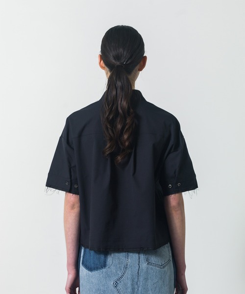 CITY TOKYO(シティトウキョウ)の「【CITY TOKYO/シティートウキョウ】Double Pocket Short Shirt / ダブルポケットショートシャツ(シャツ/ブラウス・レディース・ブルー/ブラック/ホワイト・FREE)」の19枚目の写真