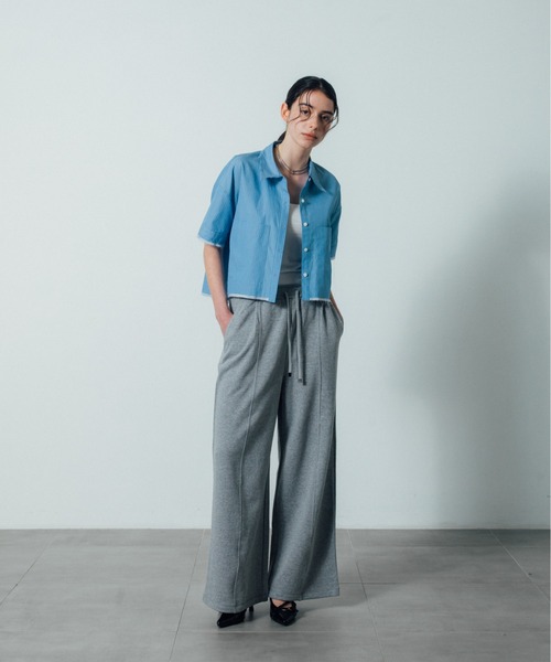 CITY TOKYO(シティトウキョウ)の「【CITY TOKYO/シティートウキョウ】Double Pocket Short Shirt / ダブルポケットショートシャツ(シャツ/ブラウス・レディース・ブルー/ブラック/ホワイト・FREE)」の9枚目の写真