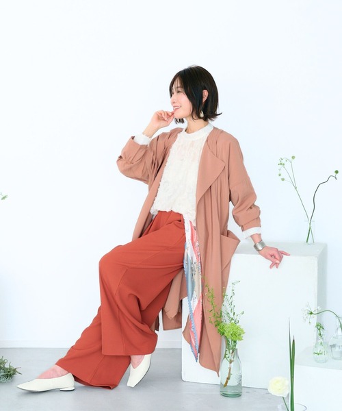 Ehre style(エーレスタイル)の「穿きやすさNo.1 毎日 パンツ お仕事やデイリーに(その他パンツ・レディース・オレンジ/アイボリー/ブラック・FREE)」の7枚目の写真