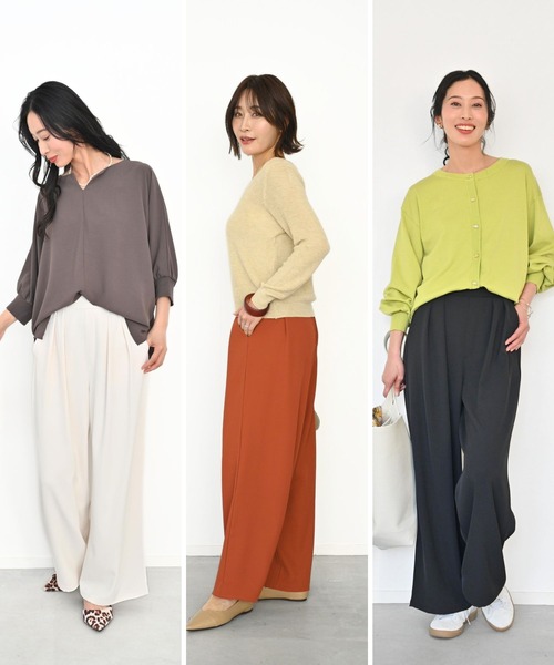 Ehre style(エーレスタイル)の「穿きやすさNo.1 毎日 パンツ お仕事やデイリーに(その他パンツ・レディース・オレンジ/アイボリー/ブラック・FREE)」の11枚目の写真