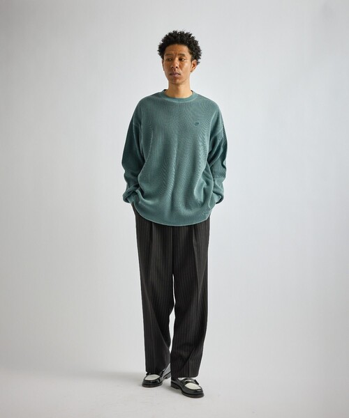 Saturdays NYC(サタデーズ ニューヨークシティ )の「George Herringbone Stripe Two Tuck Pant(その他パンツ・メンズ・グレー/ブラック・L/M/S)」の5枚目の写真
