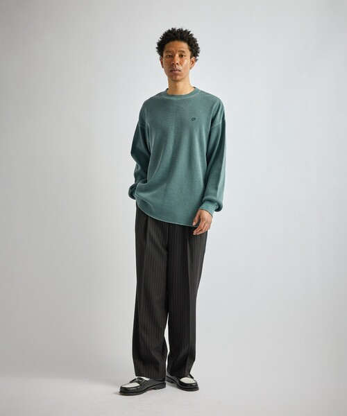 Saturdays NYC(サタデーズ ニューヨークシティ )の「George Herringbone Stripe Two Tuck Pant(その他パンツ・メンズ・グレー/ブラック・L/M/S)」の7枚目の写真